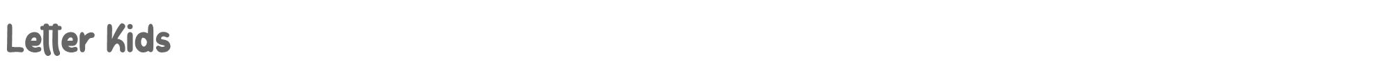 Letter Kids Letter Kids Demo.otf font preview